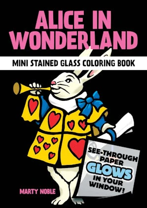 Alice in Wonderland Mini Stained Glass Coloring Book