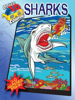 3-D Coloring Book--Sharks