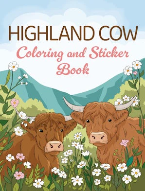 Highland Cow Coloring and Sticker Book